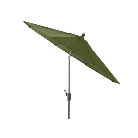 10' X 6.5' Rectangular Auto Tilt Market Umbrella (Frame: Starring Grey, Fabric: Sunbrella- Fern)